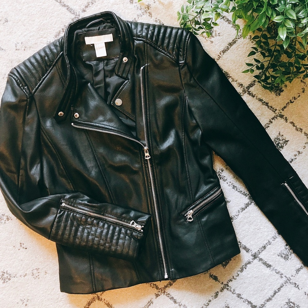 Vegan Leather Biker Jacket